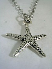 STARFISH PENDANT WITH CHAIN IN STAINLESS STEEL ALL HIGH POLISHED