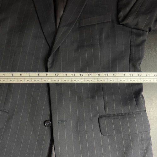 Jos A Bank Signature Suit 42L 33W Mens Gray Stripe Wool - Picture 10 of 14