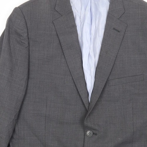 French Connection Mens Grey Wool Blend Blazer Size 38 - Picture 7 of 12