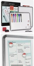 Arteza Framed Magnetic Whiteboard Set, 11x14 inches, 2-Pack Dry Erase Lap Boards