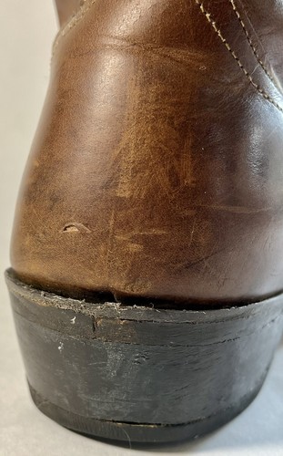 Pre-Owned Laredo Brown Leather Cowboy Boot, Men's Size 9.5 EE #28 5654 Boot Tip - Picture 18 of 24