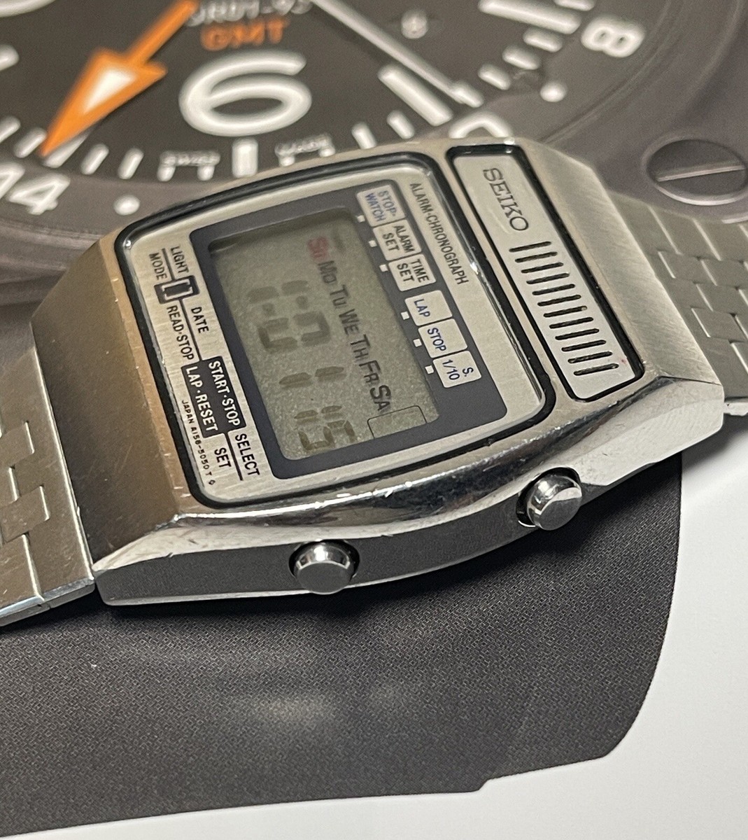 SEIKO セイコー デジタル ヴィンテージ A158-5070 1979 Seiko Alarm Chronograph Digital Watch A158-5070 | eBay
