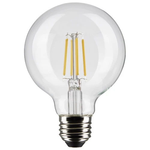 Satco S21226 LED Globe Filament Bulb 120V 4.5W G25 Medium E26 2700K Warm White - Picture 1 of 11