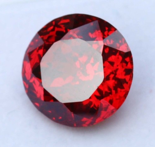 GIE Certified 105 Ct Natural Round Cut Cambodian Red Zircon Loose Gemstone - Picture 4 of 5