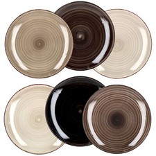 Mambocat Grey 6er Speiseteller Set I 6 Personen I 6 Grau-Töne Essteller