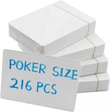 Blank Playing Cards to Write on Poker Size 216PCS Printable Flash Cards for D...