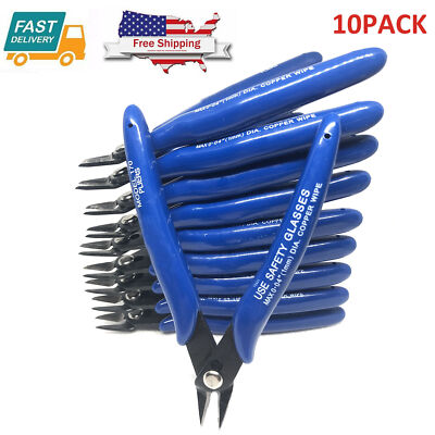 #ad 10PCS 170 Wire Cutters Flush Wire Cable Cutter Cutting Snips Pliers Side DIYTool $22.45