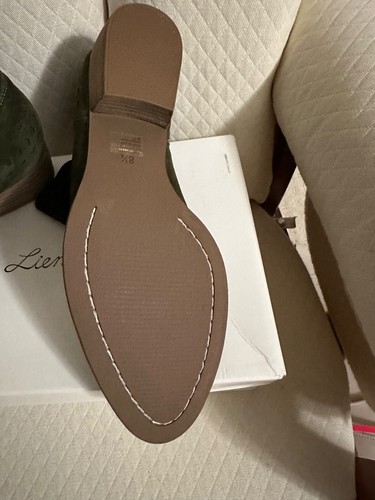 Anthropologie Suede Leather CutOut Booties Liendo Size 8 New With Box - Picture 7 of 9