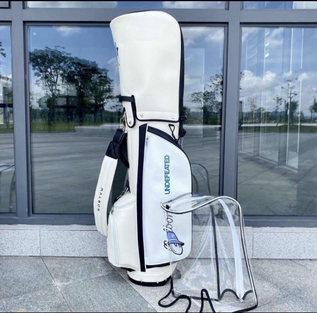 NEW】Malbon UNDEFEATED Golf Caddy Bag White Includes 2 hood