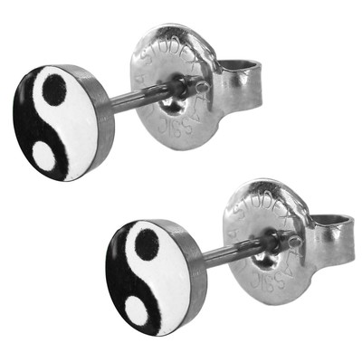 1 Paar Studex Erstohrstecker Chirurgenstahl Medizinische Ohrringe Yin Yang