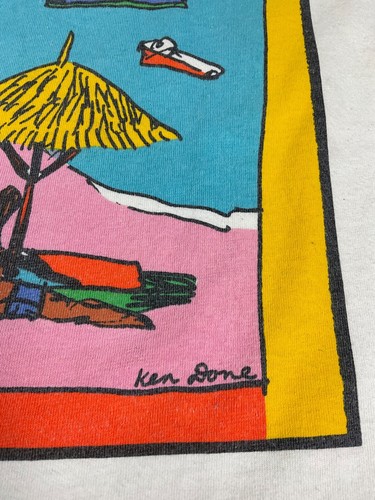 Camiseta de Colección Ken Done Art Talla XXL Playa Australia Envejecida Años 90 - Imagen 3 de 11