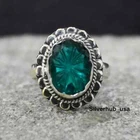 Diopside Gemstone 925Sterling Silver Handmade Ring Valentine Day Jewelry RM-163