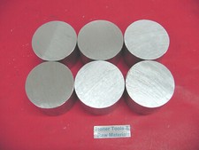 6 Pieces 2" ALUMINUM 6061 ROUND ROD 1" long T6511 Solid Extruded Lathe Bar Stock