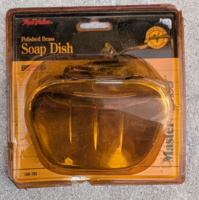 True Value New Old Stock Retro Soap Dish Polished Brass