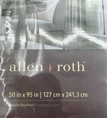 Allen + Roth 95’ Rod Pocket/Back Tab Panel (Grey)- New - Picture 6 of 9
