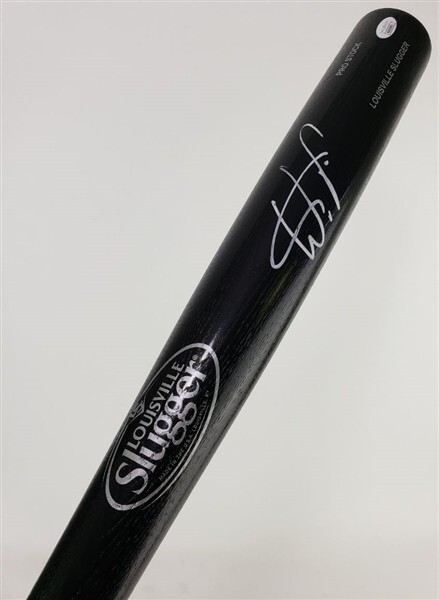 Wander Franco Autographed Signed Louisville Slugger Pro Bat (JSA COA) Tampa Bay Rays 