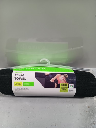 GAIAM NO SLIP YOGA MAT TOWEL FULL -SIZE 24"W X 68"L - Picture 2 of 2