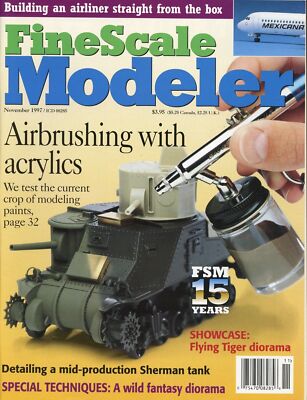 Fine Scale Modeler Magazine November 1997 Mid Production Sherman Tank