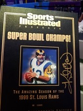 Kurt Warner Signed Sports Illustrated Super Bowl Champions Hard Cover w/Proof