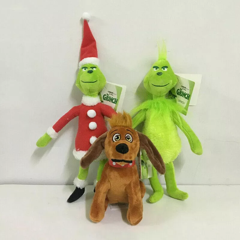 32CM Grinch Plush Toy Christmas Decoration Kids Gift 