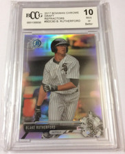 2017 BOWMAN CHROME - BLAKE RUTHERFORD #BDC80 ROOKIE - MARINERS - BCCG 10 MINT+