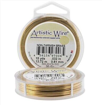 Artistic Wire 32-Gauge Non-Tarnish Brass Wire 30-Yards