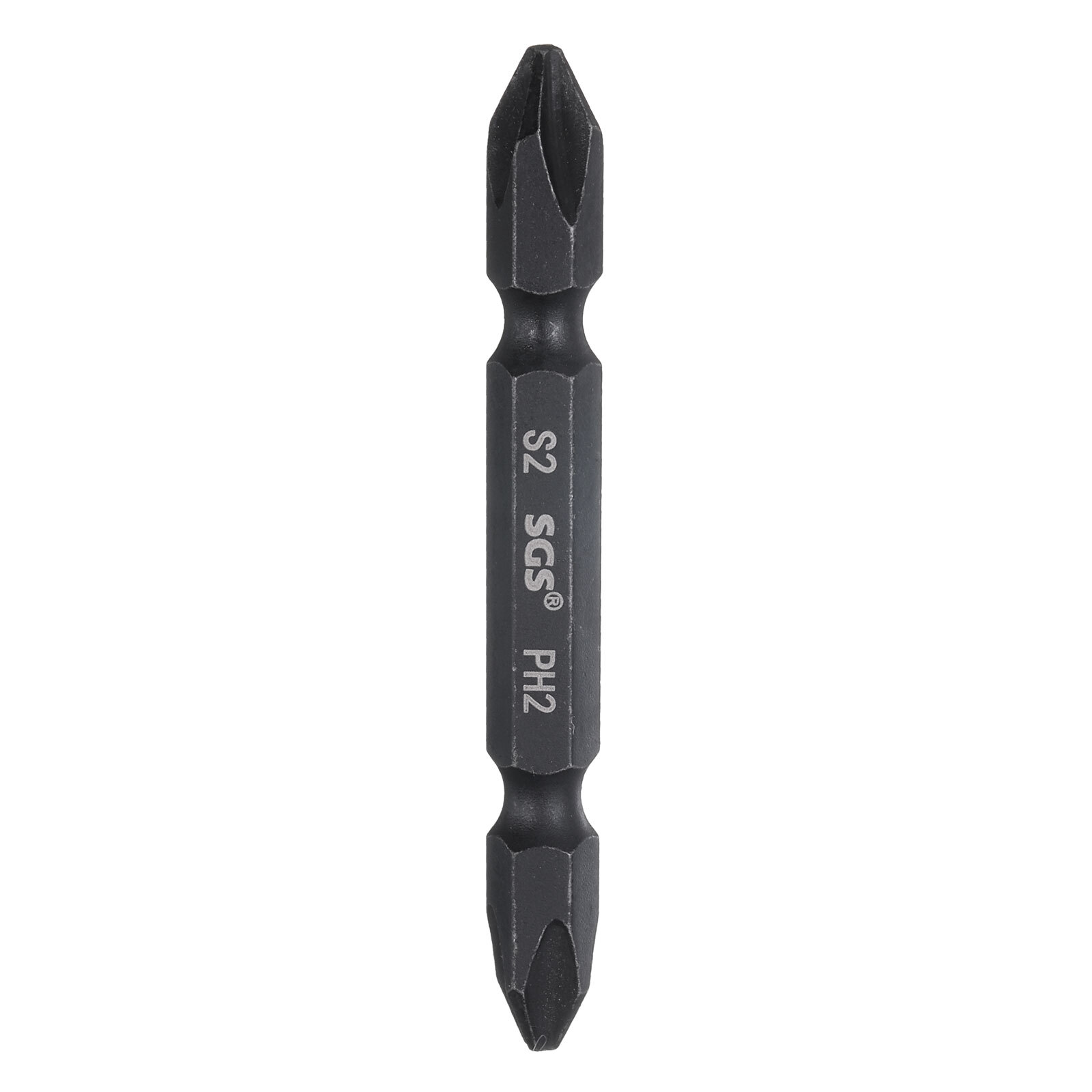 PH2 Magnetic Double-Ended Phillips Screwdriver Bit 2.56 Inch Black