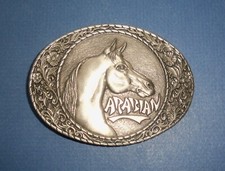 ARABIAN Horse Belt Buckle - Vintage Collectible - Indiana Metal Craft