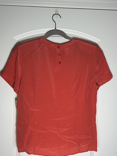Jones New York dünne leichte Seidenbluse kurzärmelig für Damen Gr. 10. Neu mit Etikett - Bild 2 von 4