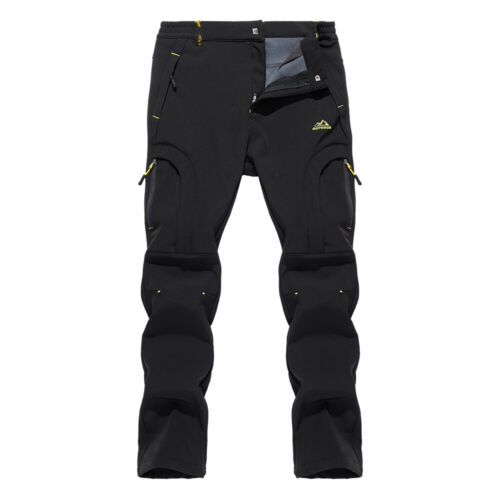 Pantaloni da neve da uomo foderati in pile da sci 5 zip taschini impermeabili escursionistici pantaloni invernali - Foto 13 di 52