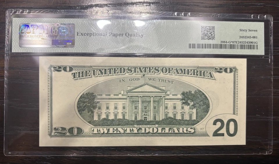 $20 Federal Reserve STAR NOTE - (1996) Fr#2084-G: CHICAGO - PMG 67 EPQ - Image 2 of 2