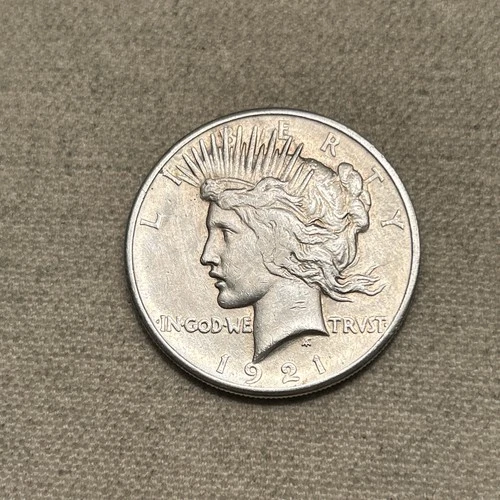 1921 US Peace Silver Dollar $1 High Relief XF Details