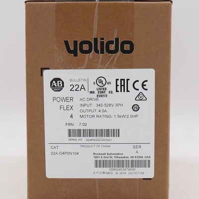 New AB 22A-D4P0N104 PowerFlex 4- 1.5 kW (2 HP) AC Drive