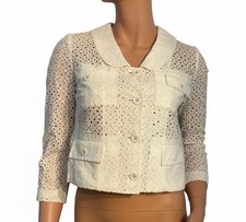 RED VALENTINO Eyelid Crop Jacket Top Size 40