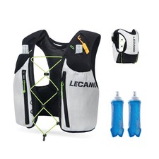Running Hydration Vest 5L with 2x500ml Soft Water Flasks - Ultralight Water V...