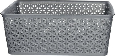 Whitmor Resin Form Tote, Medium, Silver