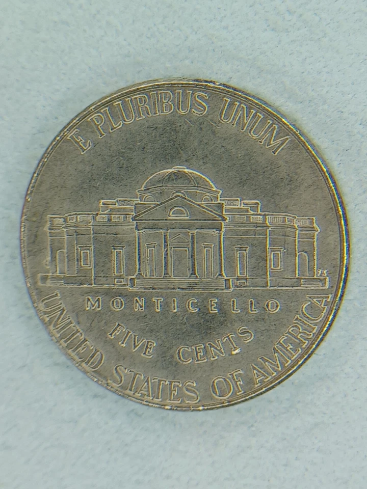 2018 P Jefferson Nickel Circulated Small Die Chip Error On Reverse - Image 2 of 4