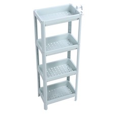 B- Bathroom Floor Storage Shelf Bathroom Storage Open Shelf Unit Freestanding