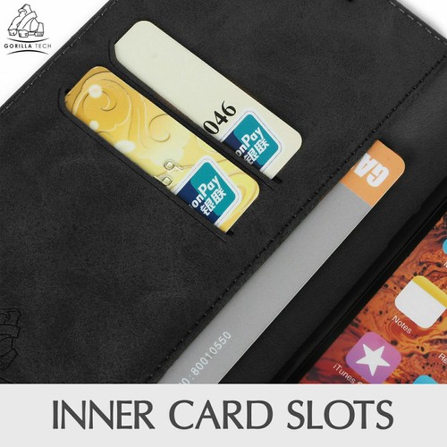 For iPhone 16/15/14/S23/S22/S21/S20 Leather Flip Card Slot Kickstand Case - Picture 23 of 38