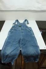 Kids Blue Jean Bib Overalls John Deere Logo Size 4T