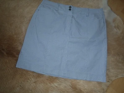 Taifun Damen Rock Blau/weiß Gr. 40 Gürtelschlaufen Secondhand ansehen!! - Bild 1 von 3