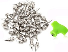 AUGSUN 120pcs Stainless Steel Track and Cross Country Spikes 3/8inch, Silver 