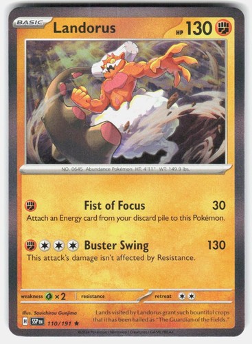 Pokemon Landorus SV08: Surging Sparks #110/191 NM