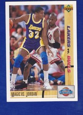 MINT 1992 UPPER DECK #34 Magic Johnson VS. Michael Jordan Lakers vs. Bulls MINT