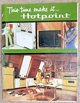  Vtg Hotpoint Home Appliances Catalog 1977 - All Kitchen + Laundry + AC, 52 page
