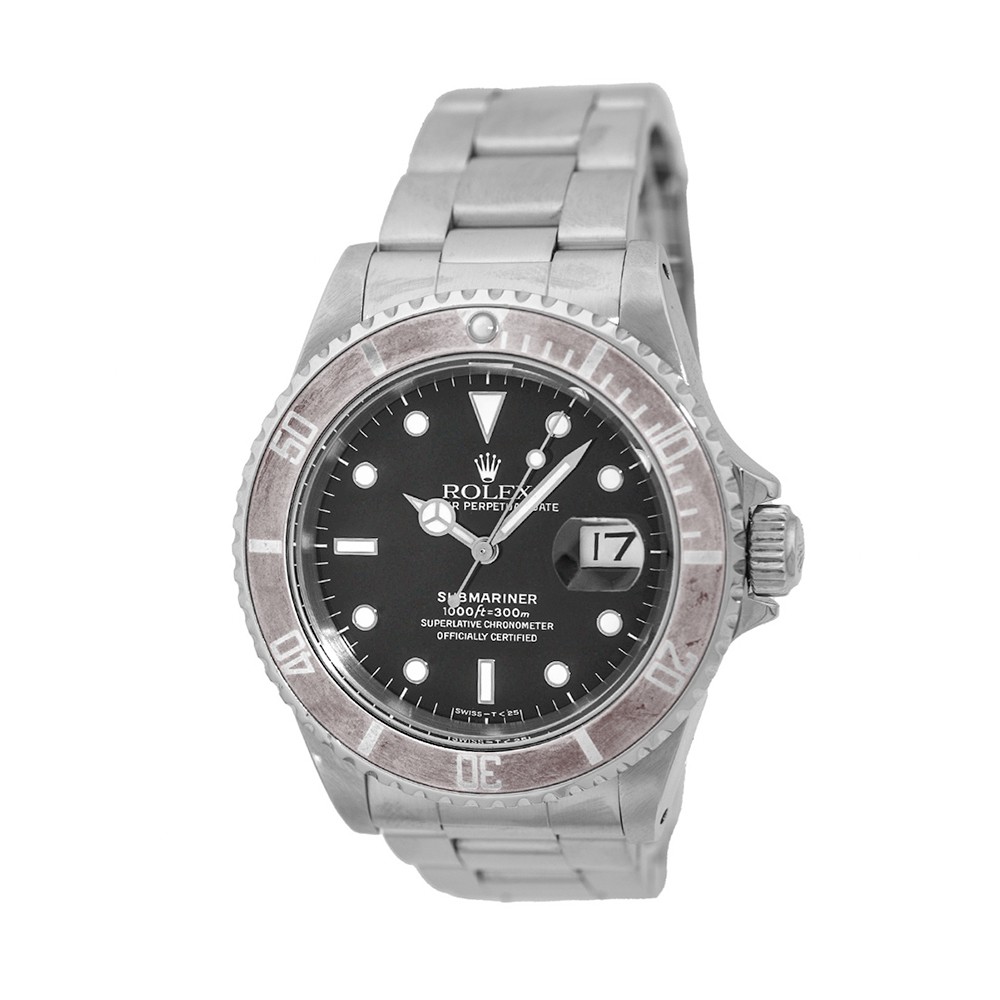 ROLEX Stainless Steel 40mm Submariner Date 16610 Box Warranty MINTY