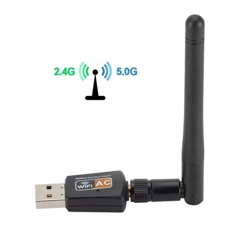 600Mbps Network Adapter Dual Band 2.4/5Ghz Wireless USB WiFi Adapter w/Antenna - Picture 7 of 16