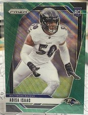 2024 Panini Prizm Green Wave Prizm RC #302 Adisa Isaac Baltimore Ravens PSU