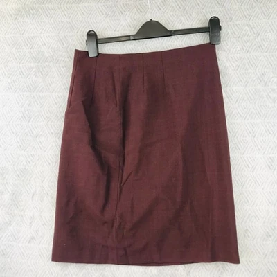 La Redoute Jupe Droite Femme 42 Bordeaux Crayon Zip Côté Bureau Classique Chic - Photo 1/4