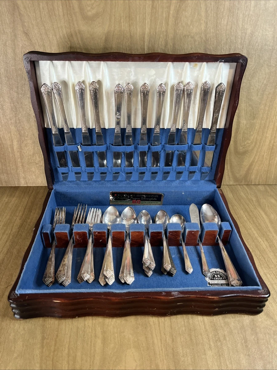 Rogers Bros Flatware-Set Antique US Silver-Plated Flatware for